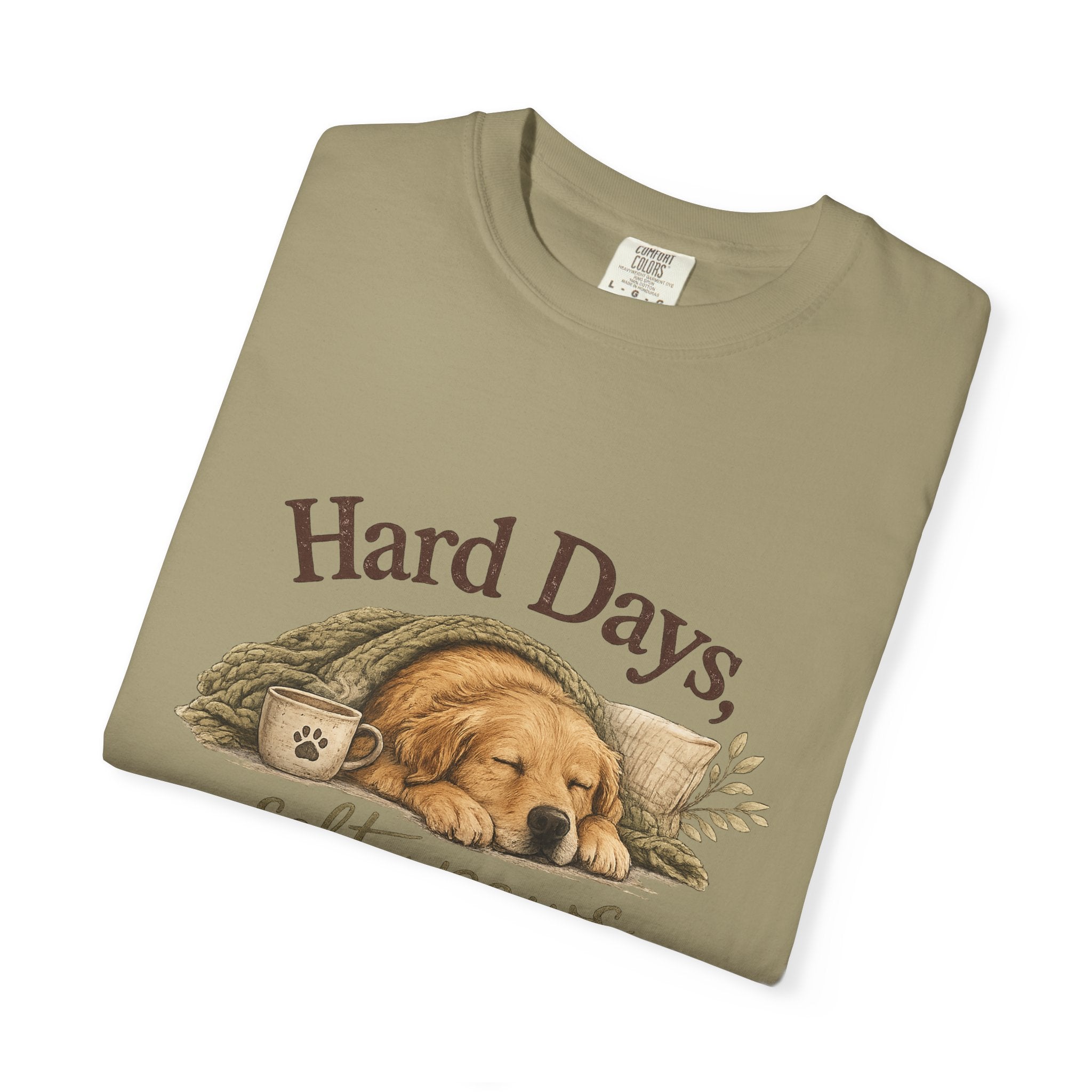 Hard Days, Soft Paws Comfort Colors® Dog Lover T-Shirt | Cozy Puppy Tee | Gift for Dog Mom